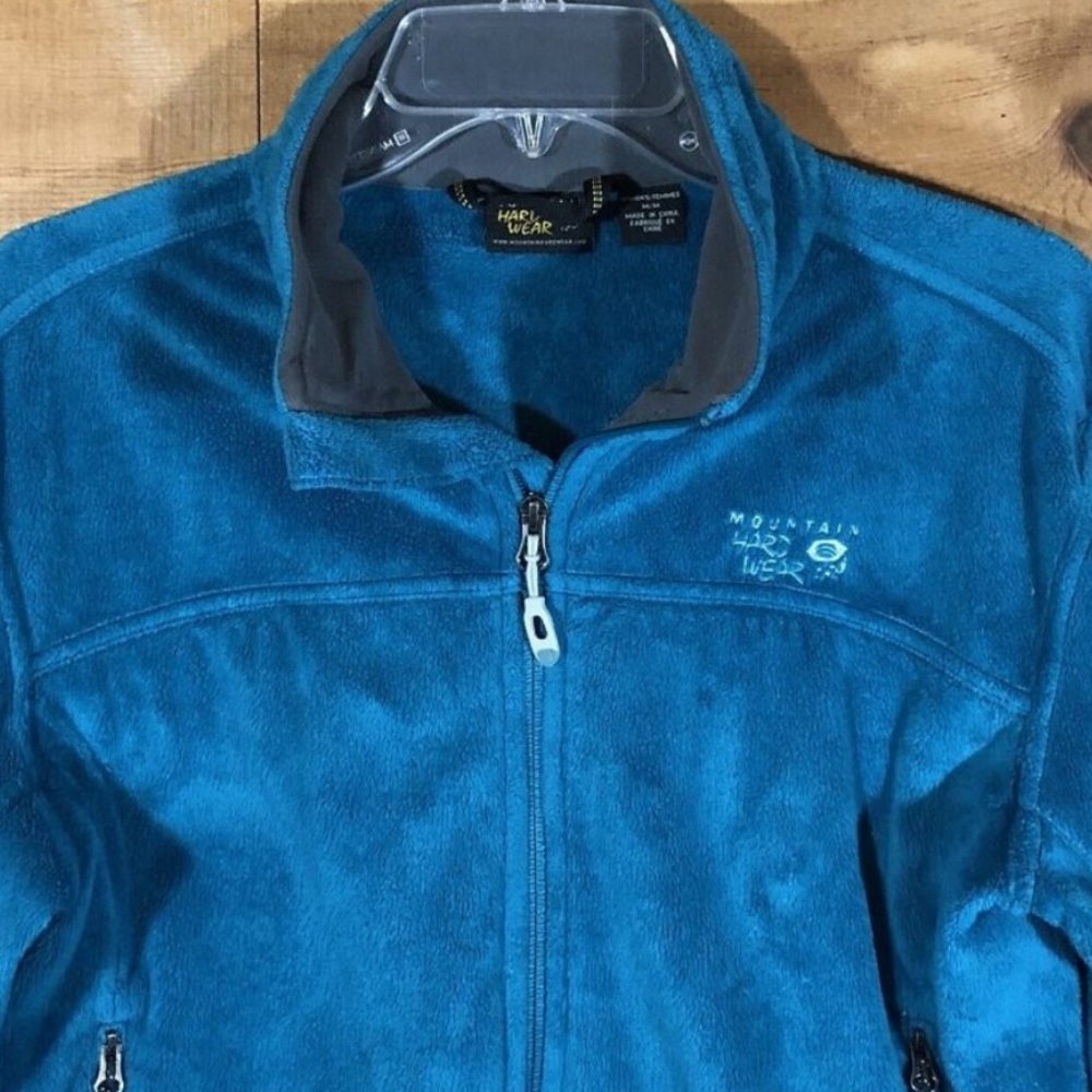 Mountain Hardwear Full Zip Fleece Jacket (With Pockets) Teal Color Womens Size M - Picture 2 of 12